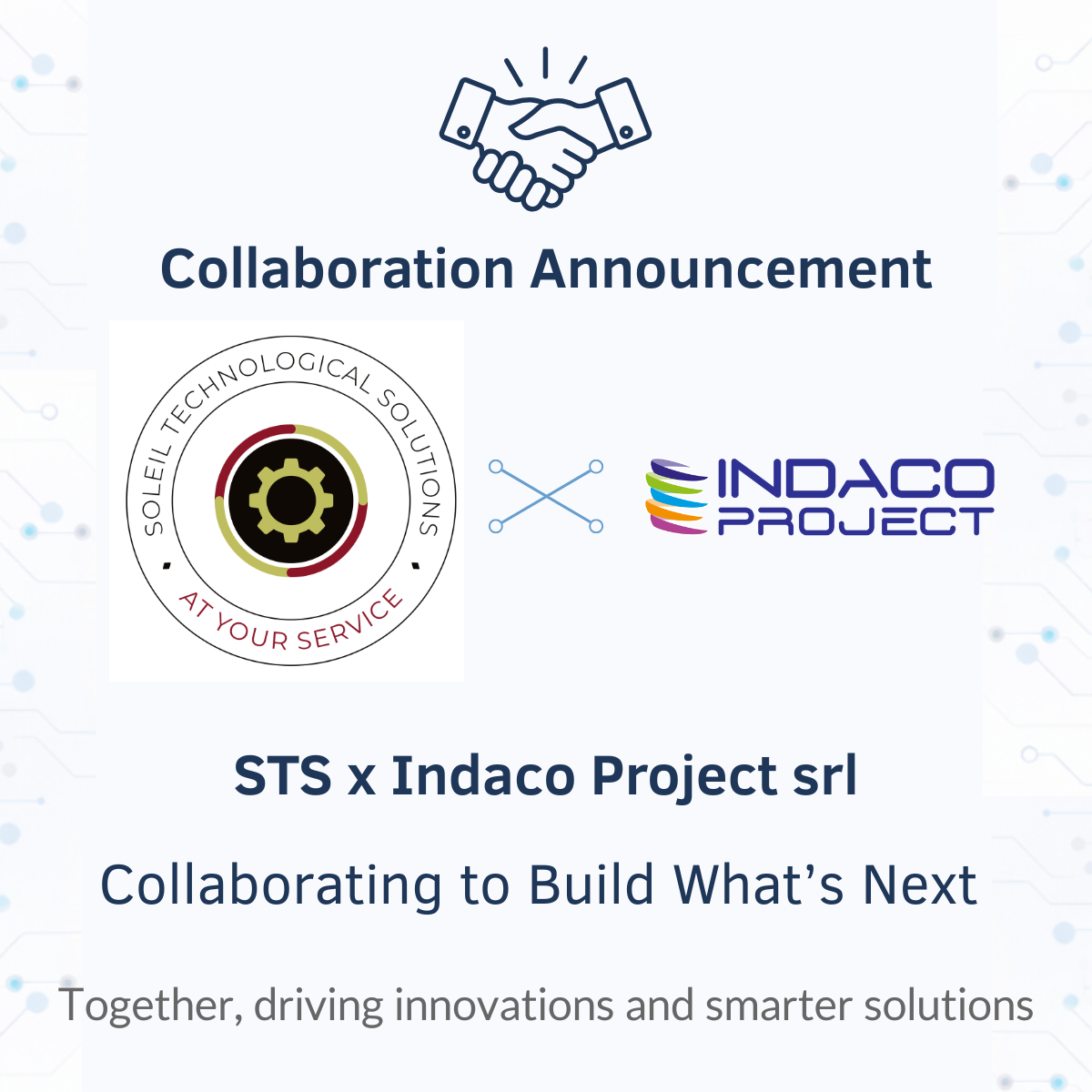 STS Announces Strategic Collaboration with Indaco Project Srl, Italy